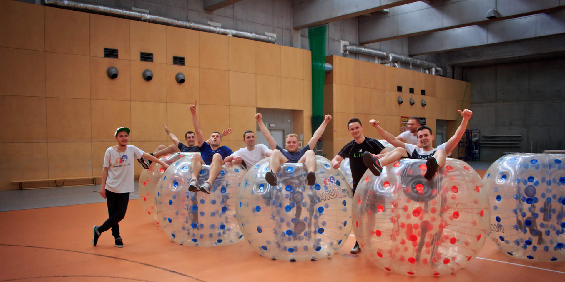 Bumper Ball match in a sports hall in Krakow