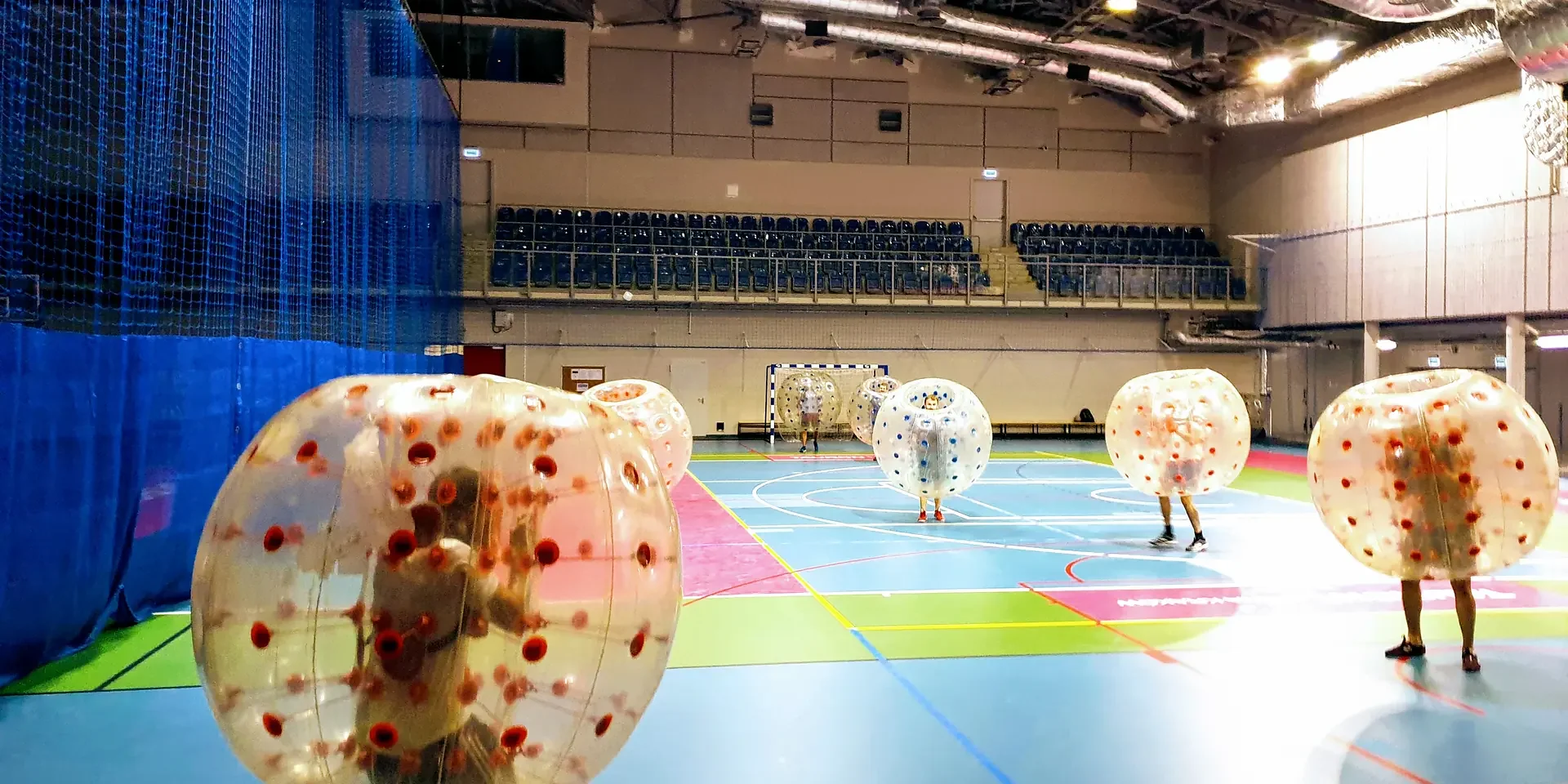 BumperBall Kraków – photo 19 Bumper Ball game in inflatable balls at a sports hall in Kraków