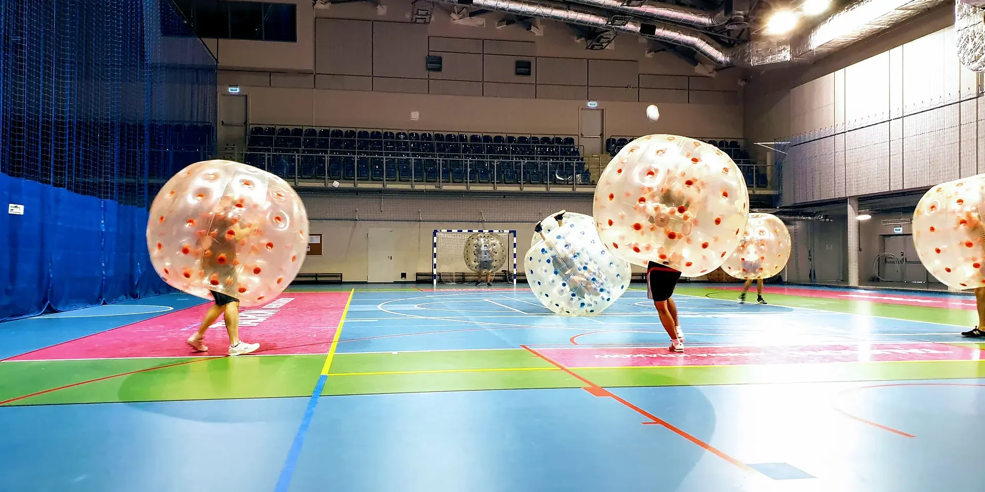 BumperBall Kraków – photo 20 Bumper Ball game in inflatable balls at a sports hall in Kraków