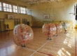 Bumper Ball game in inflatable balls at a sports hall in Kraków
