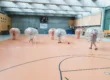 Bumper Ball game in inflatable balls at a sports hall in Kraków