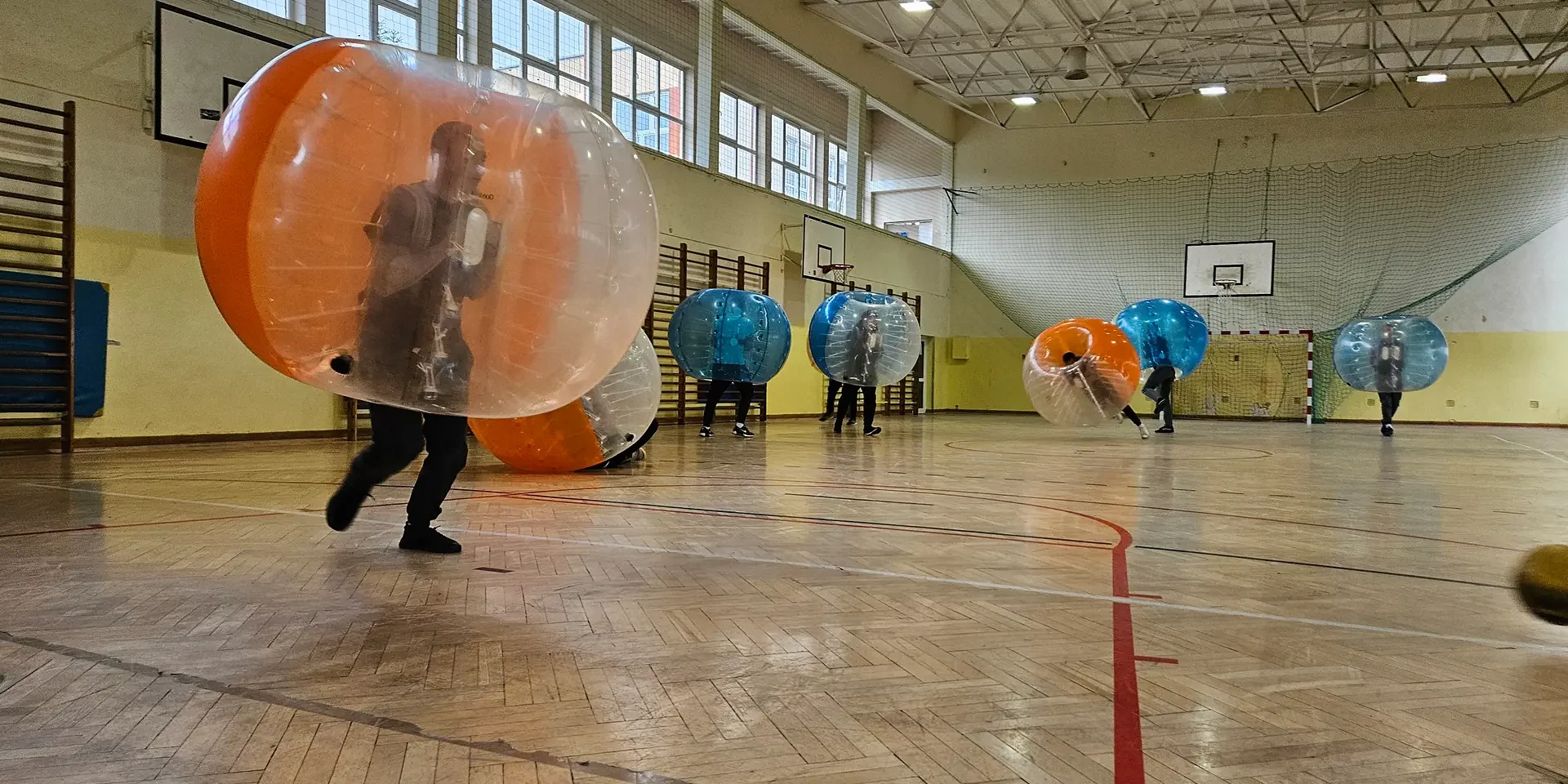 BumperBall Kraków – photo 30 Bumper Ball game in inflatable balls at a sports hall in Kraków