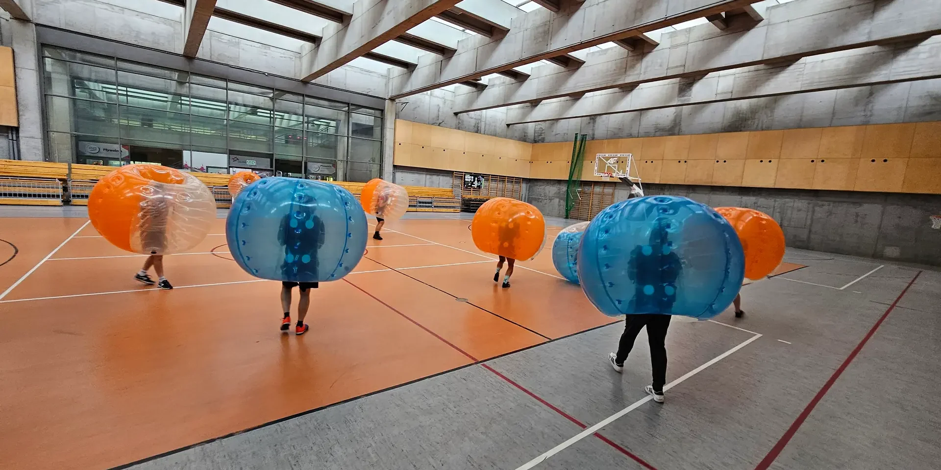 BumperBall Kraków – photo 37 Bumper Ball game in inflatable balls at a sports hall in Kraków