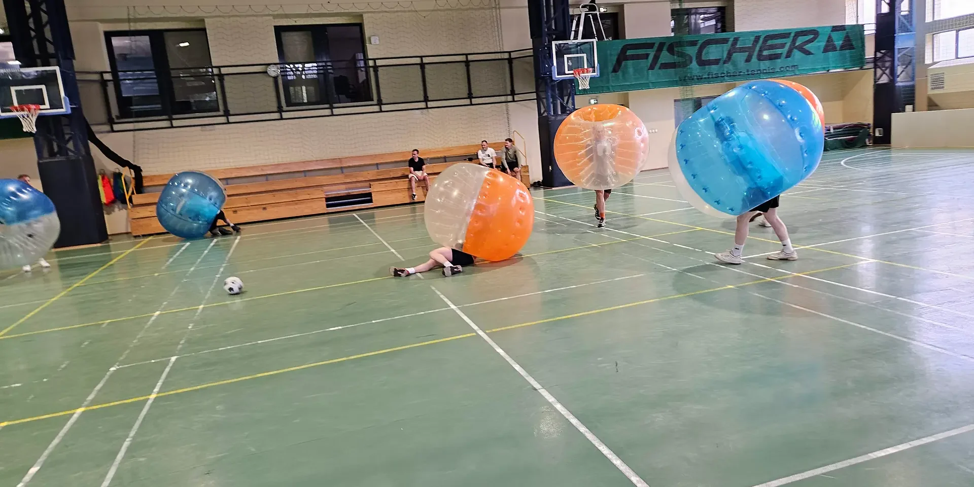 BumperBall Kraków – photo 40 Bumper Ball game in inflatable balls at a sports hall in Kraków
