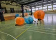Bumper Ball game in inflatable balls at a sports hall in Kraków