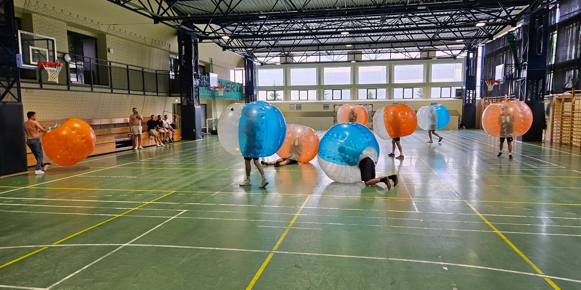 BumperBall Kraków – photo 42 Bumper Ball game in inflatable balls at a sports hall in Kraków