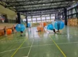 Bumper Ball game in inflatable balls at a sports hall in Kraków