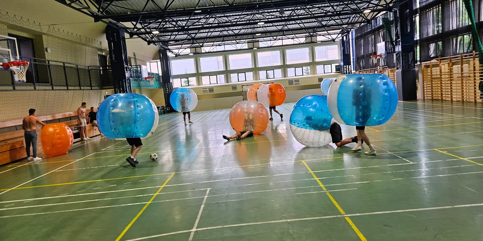 BumperBall Kraków – photo 43 Bumper Ball game in inflatable balls at a sports hall in Kraków