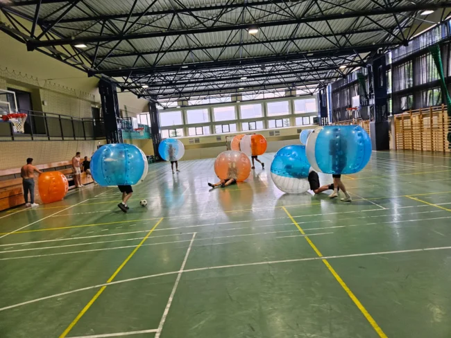 BumperBall Kraków – photo 43 Bumper Ball game in inflatable balls at a sports hall in Kraków