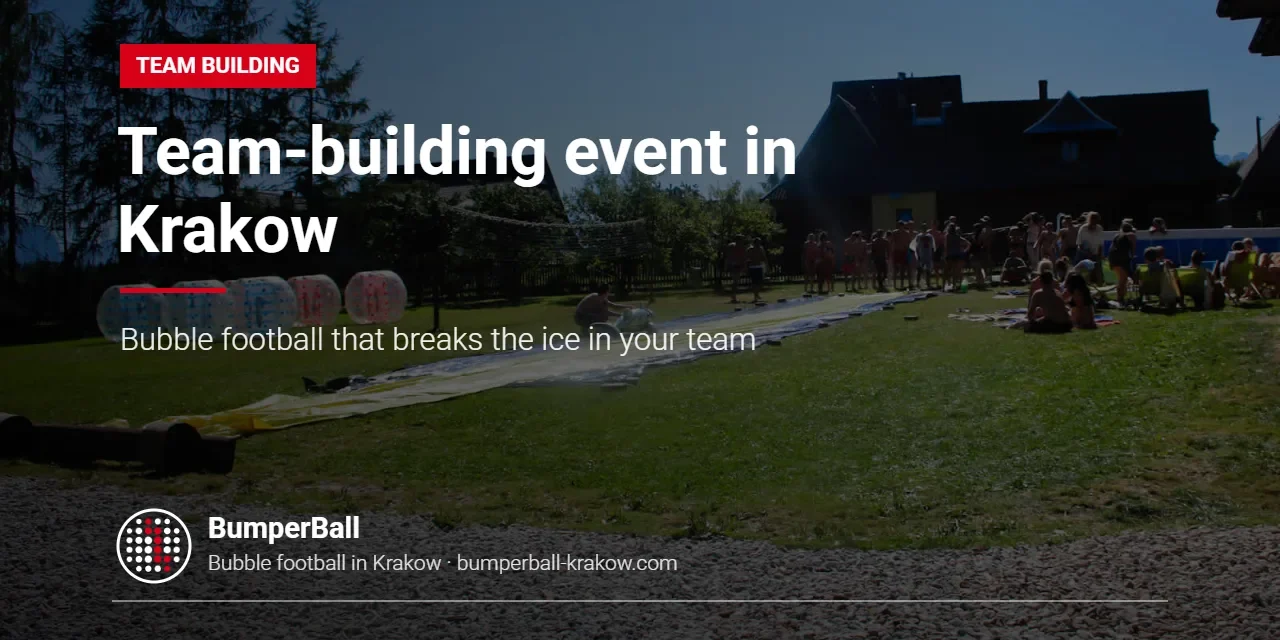 Team-building event in Krakow – bubble football in inflatable balls