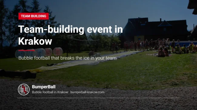 Team-building event in Krakow – bubble football in inflatable balls