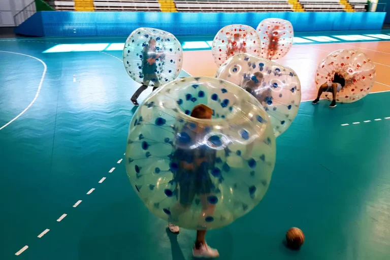 Collision in Bumper Ball balls during a hen party in Kraków